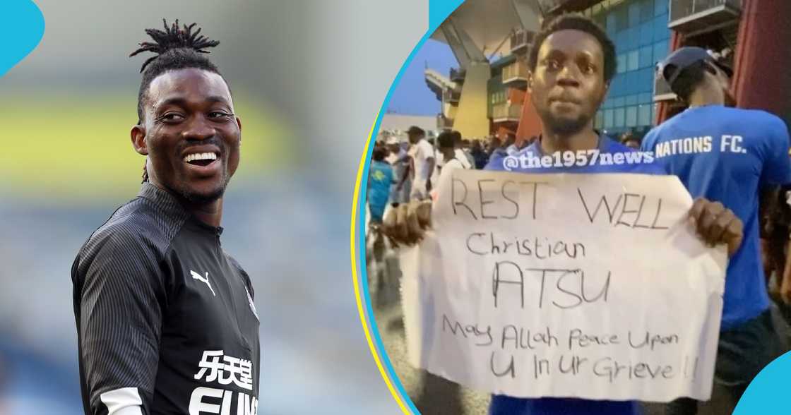 A fan remembers Christian Atsu at the Accra Sports Stadium A fan remembers Christian Atsu at the Accra Sports Stadium