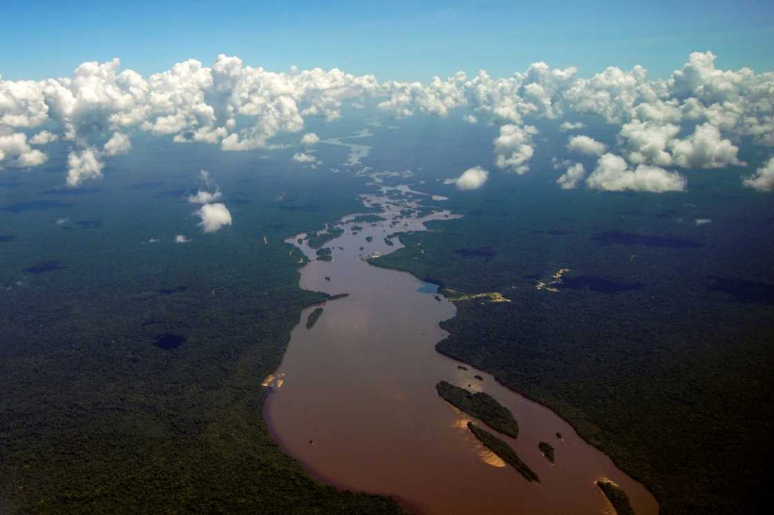 Venezuela says the Essequibo river to the east of the region by the same name forms a natural frontier recognized at the time of independence from Spain