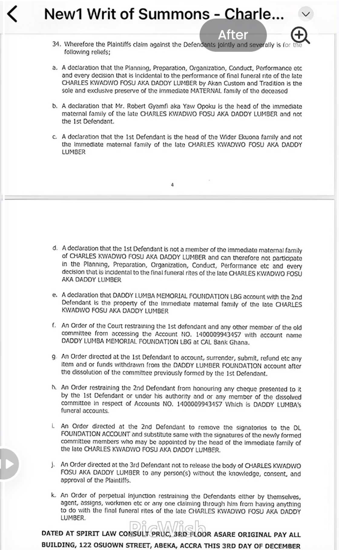 Daddy Lumba's sister, Ernestina Fosuh, and Abusuapanin Kofi Owusu, Akosua Serwaa, Odo Broni, Daddy Lumba's Funeral