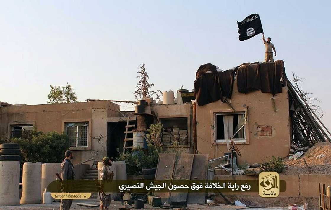 In their heyday in 2014, fighters of the Islamic State group raised the jihadist black flag over army bases and government buildings across large swathes of Syria and Iraq In their heyday in 2014, fighters of the Islamic State group raised the jihadist black flag over army bases and government buildings across large swathes of Syria and Iraq