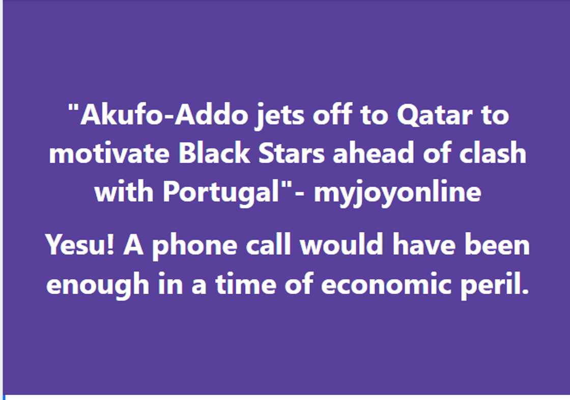 Akufo-Addo criticised for jetting off to Qatar to support Black Stars Akufo-Addo criticised for jetting off to Qatar to support Black Stars