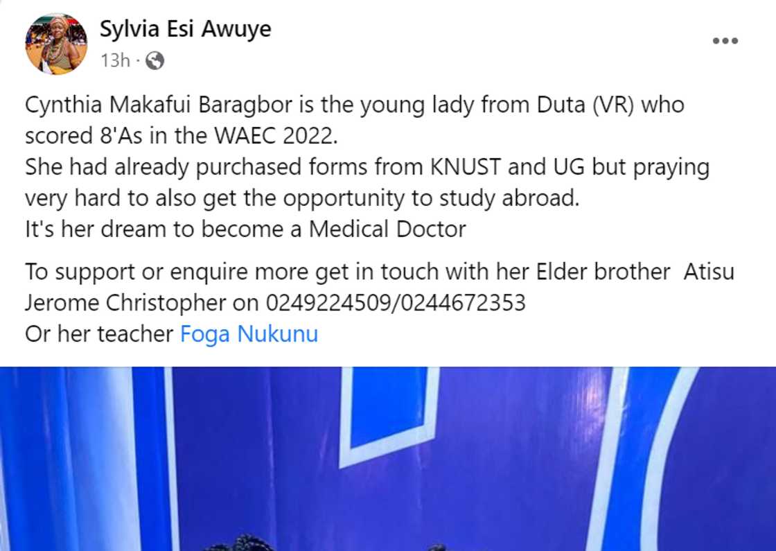 Ghanaian girl with 8As in WASSCE Ghanaian girl with 8As in WASSCE