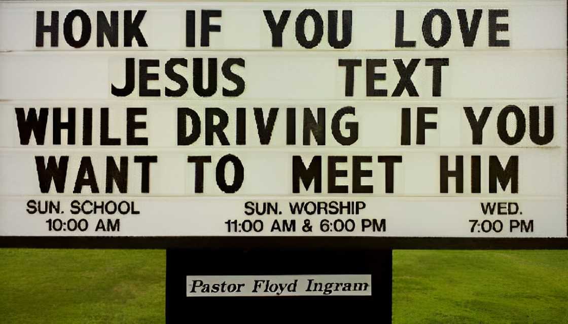 Funny church sign by Pastor Floyd