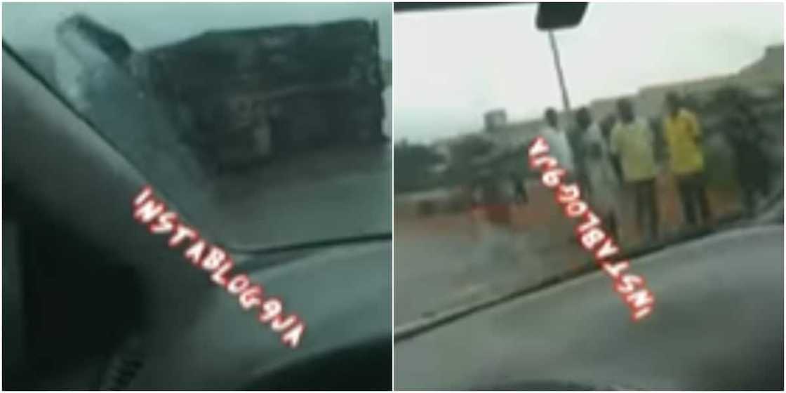 Bullion van tumbled in Sagamu, Ogun state Bullion van tumbled in Sagamu, Ogun state