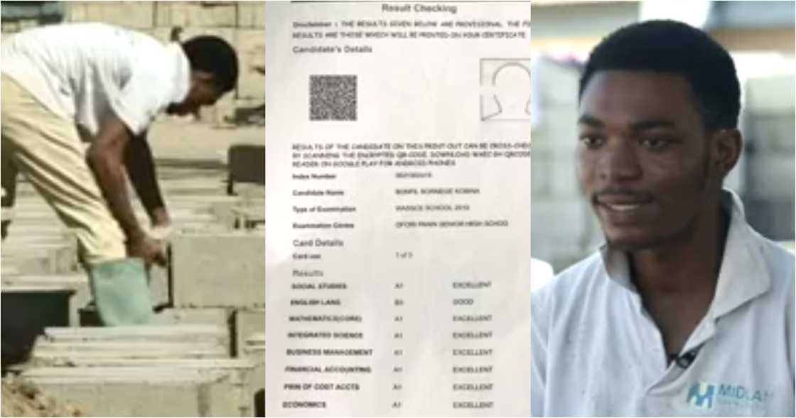 Ghanaian Student with 7As in WASSCE now Picks Blocks for a Living Ghanaian Student with 7As in WASSCE now Picks Blocks for a Living