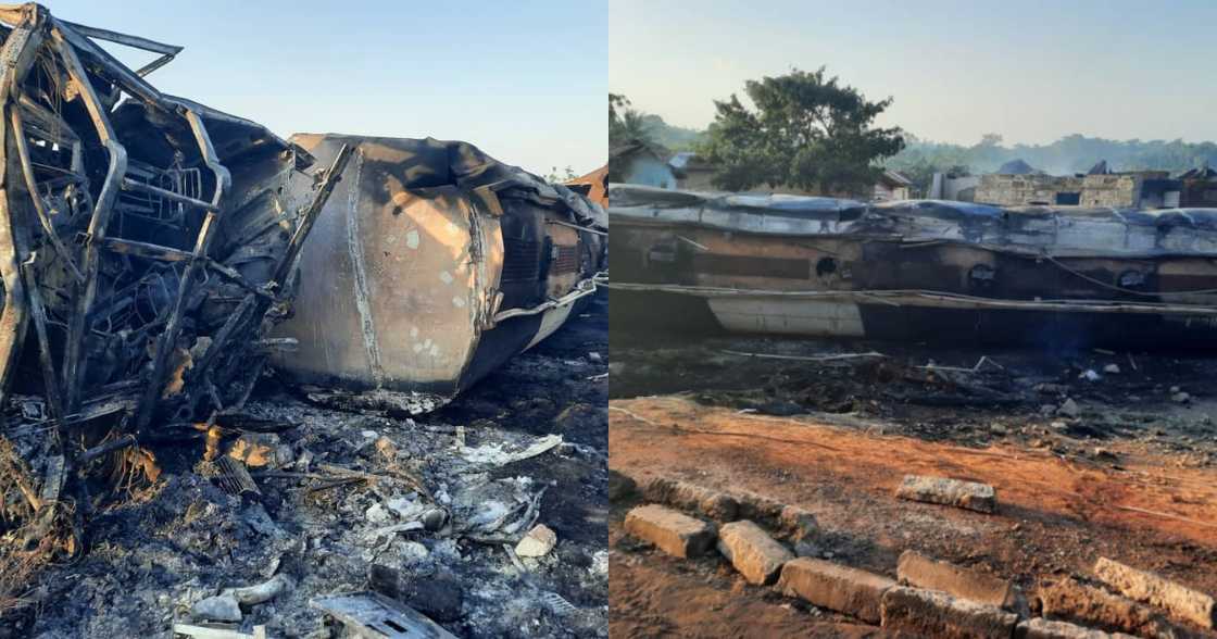Village burnt to ashes after fuel tanker explodes; 3 charred to death Village burnt to ashes after fuel tanker explodes; 3 charred to death