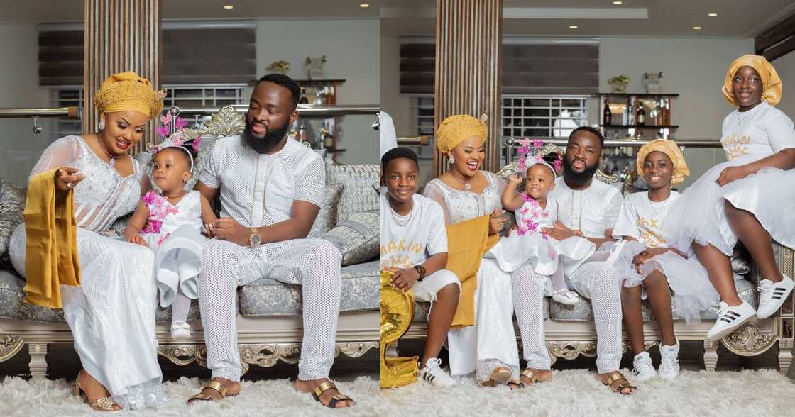 McBrown And Husband Maxwell Mensah Pose With All Their Children On Baby Maxin's Birthday