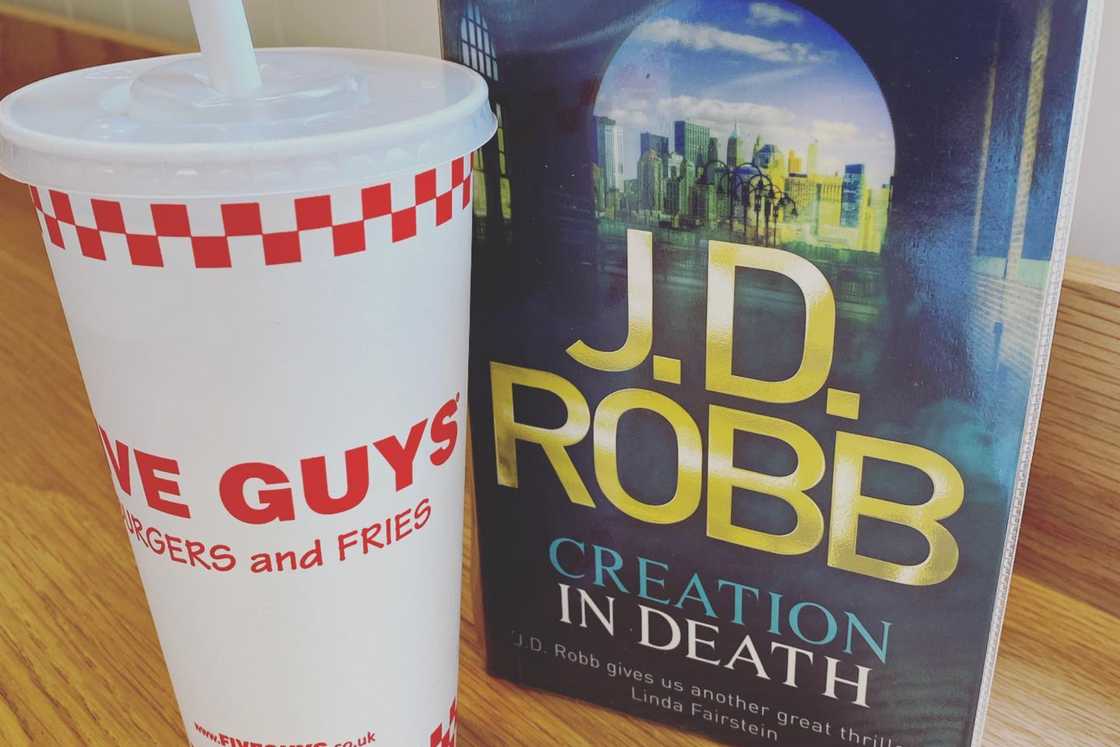 The Creation in Death book is on the table The Creation in Death book is on the table