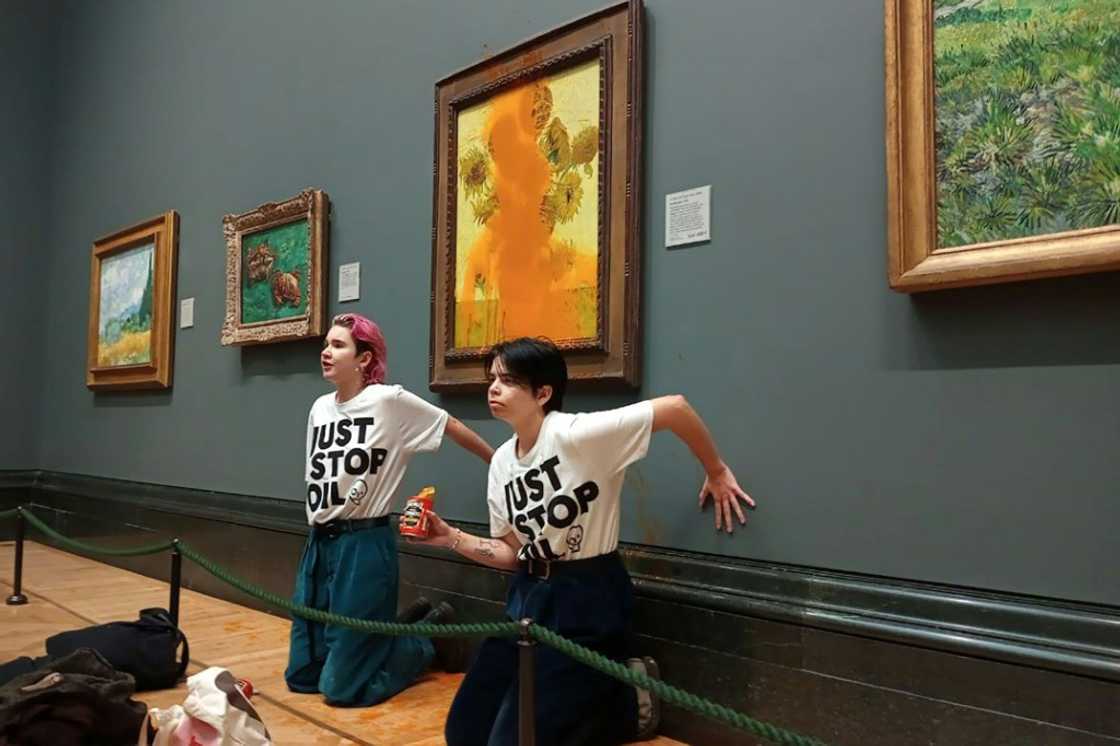 Protesters recently threw tomato soup over a Van Gogh painting in London Protesters recently threw tomato soup over a Van Gogh painting in London
