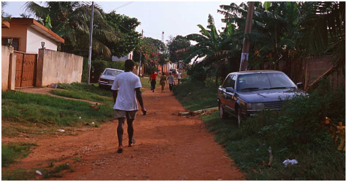 A residential community in Ghana A residential community in Ghana