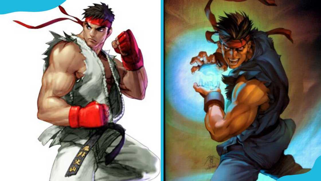 Ryu from Street Fighter Street Fighter in two fight scenes Ryu from Street Fighter Street Fighter in two fight scenes