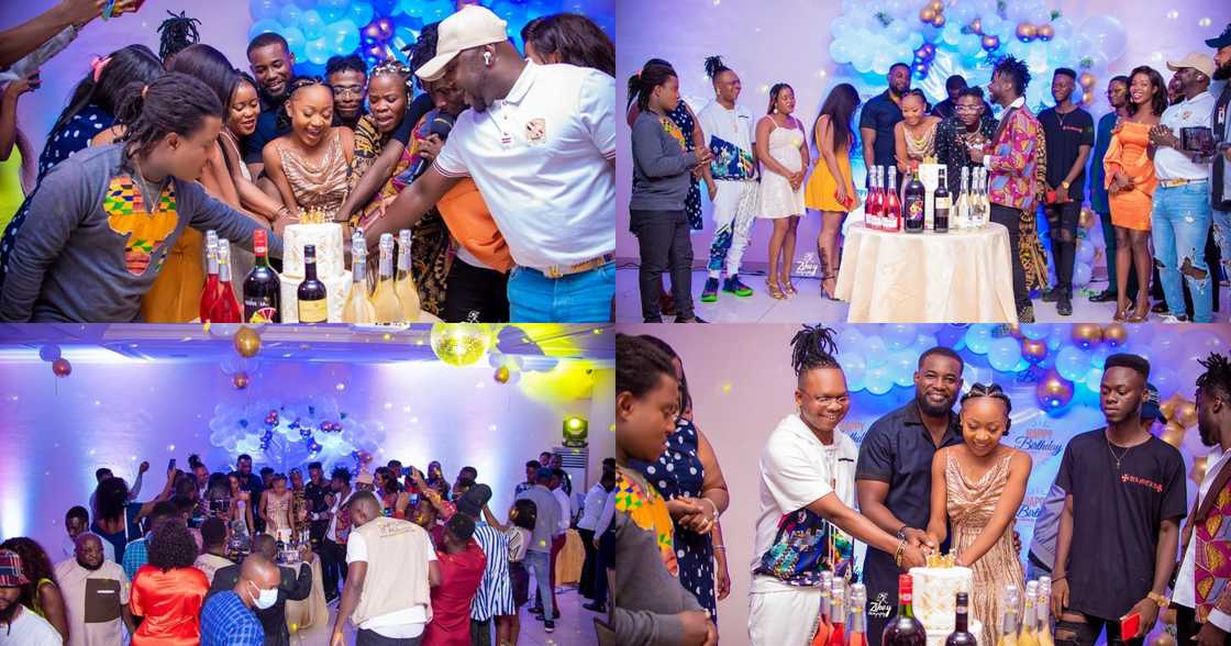 Akuapem Poloo Celebrates 32nd Birthday; Osebo, Ohemaa Woyeje, Tonardo, Other Stars Throng Surprise Party