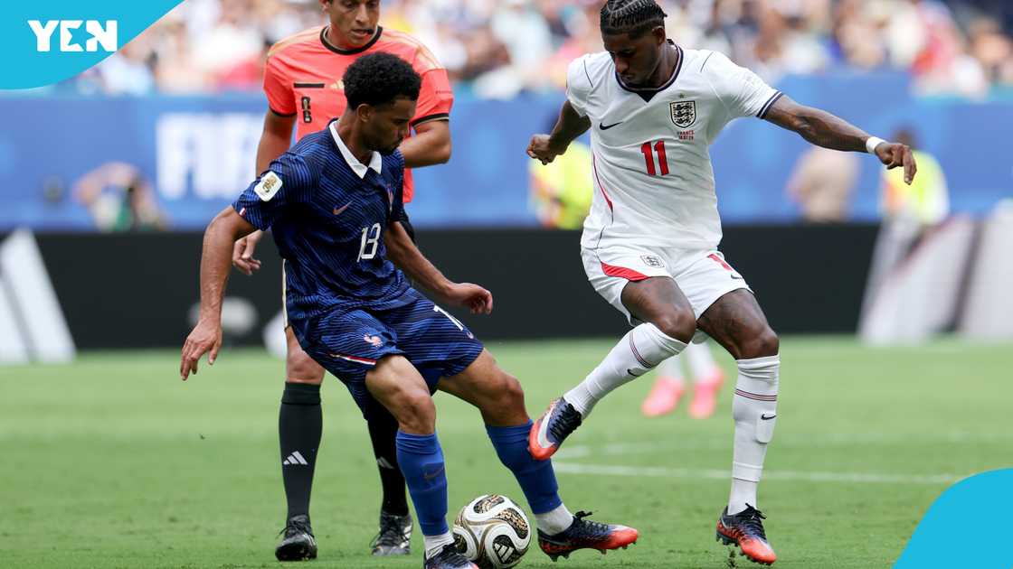 Marcus Rashford Leaves France Star Speechless With Brilliant Nutmeg at World Cup Marcus Rashford Leaves France Star Speechless With Brilliant Nutmeg at World Cup