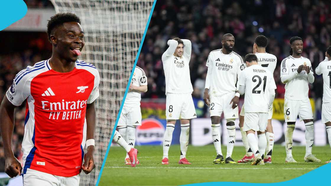Bukayo Saka talks big ahead of the Arsenal vs Real Madrid clash in the Champions League. Bukayo Saka talks big ahead of the Arsenal vs Real Madrid clash in the Champions League.