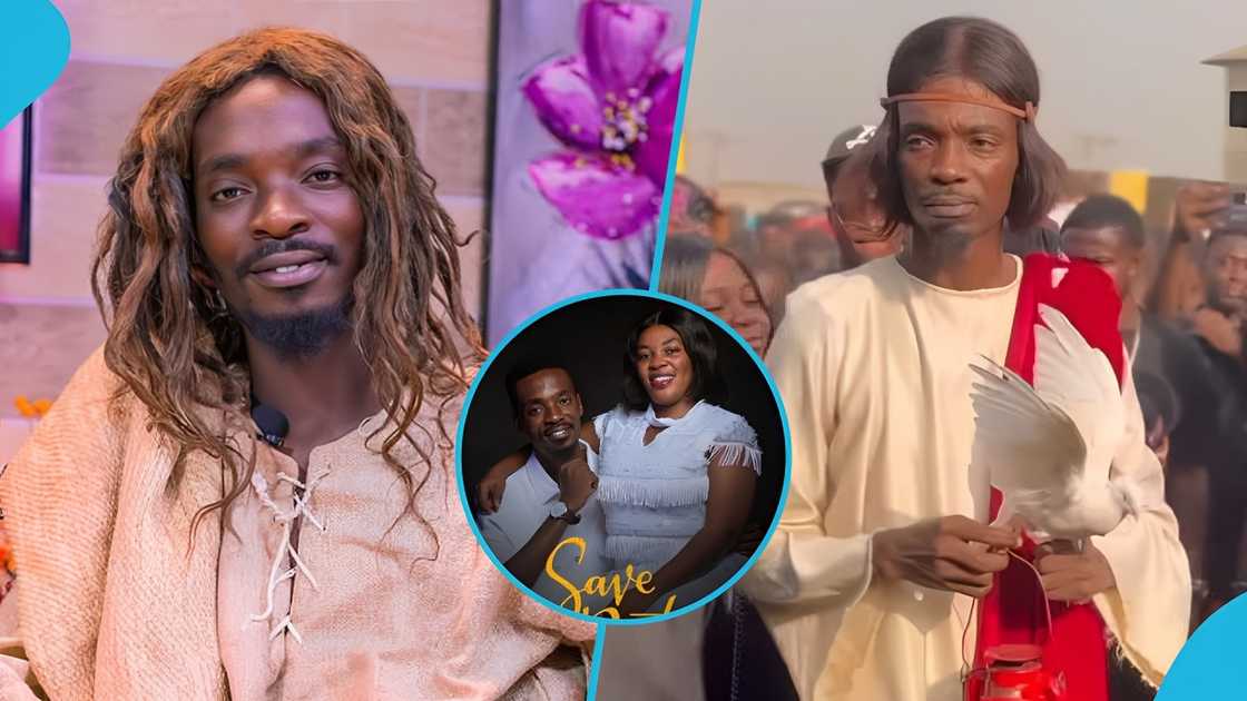 Ghana Jesus, Mmebusem, Mmebusem's marriage, Ghanaian actor, Mmebusem's skits, Celebrity marriages Ghana Jesus, Mmebusem, Mmebusem's marriage, Ghanaian actor, Mmebusem's skits, Celebrity marriages