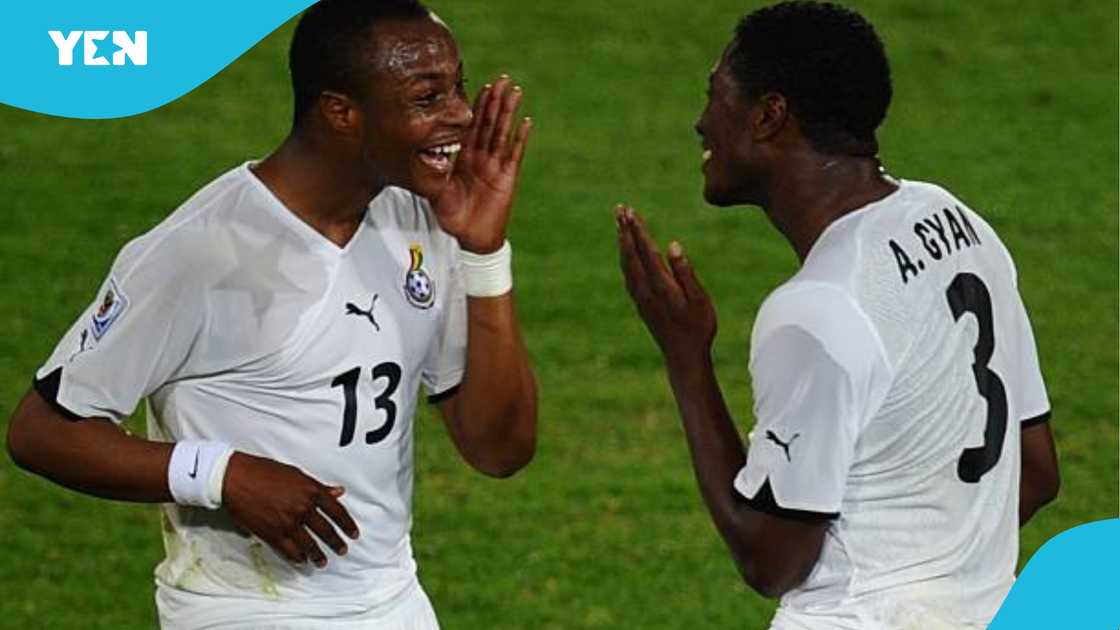 Asamoah Gyan opens up on relationship with Andre Ayew.