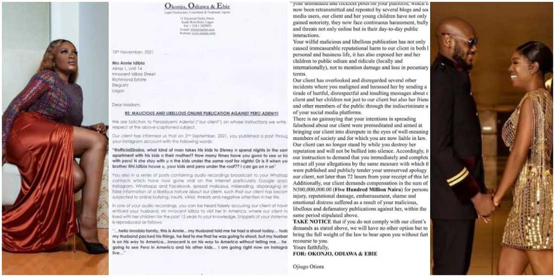 Drama as 2Baba's baby mama Pero serves Anne pre-action papers through her lawyers, demands N500m for damages Drama as 2Baba's baby mama Pero serves Anne pre-action papers through her lawyers, demands N500m for damages