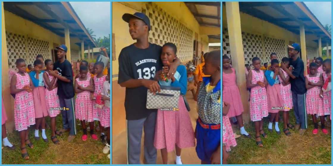 Basic students weep as their teacher is transferred to another school.