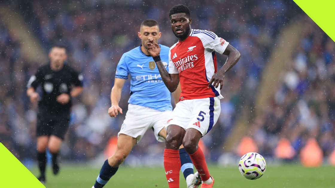 Ghanaian international Thomas Partey played an important role as 10-man Arsenal sealed a 2-2 draw at Manchester City.