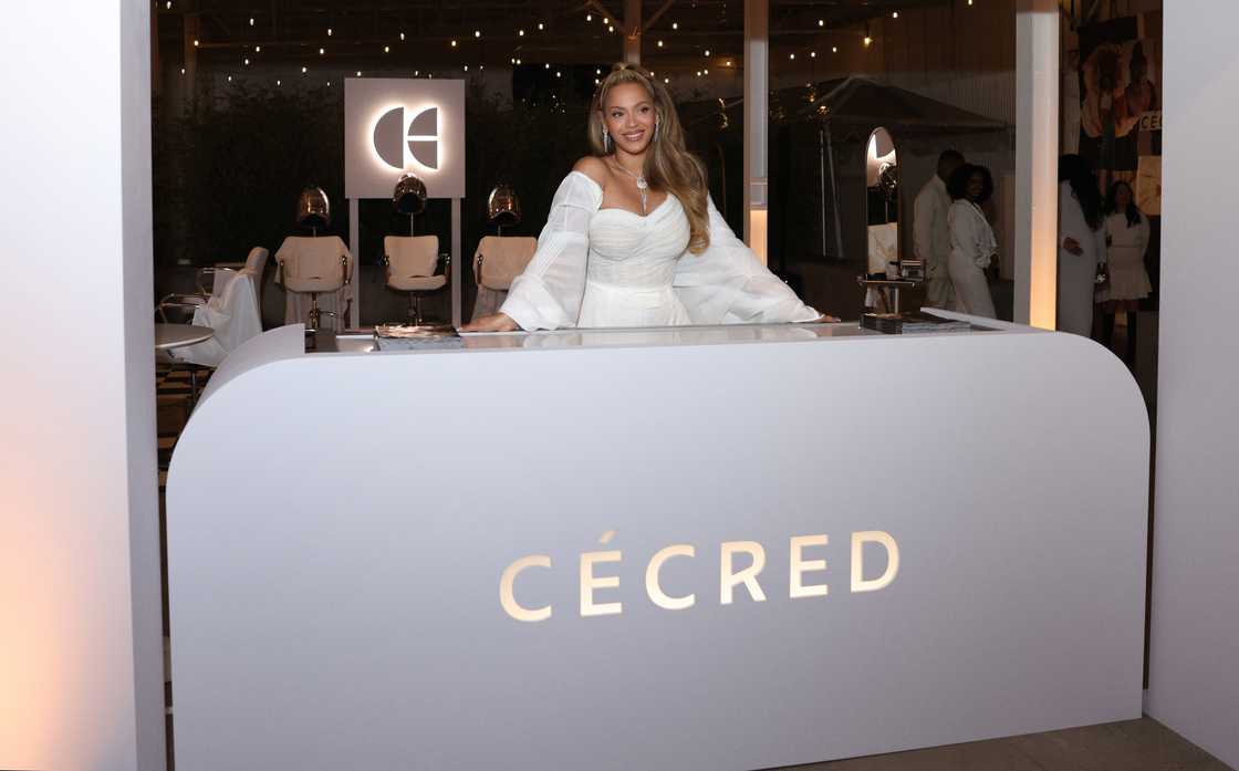 Beyoncé celebrates the launch of her hair care line, CÉCRED. Beyoncé celebrates the launch of her hair care line, CÉCRED.
