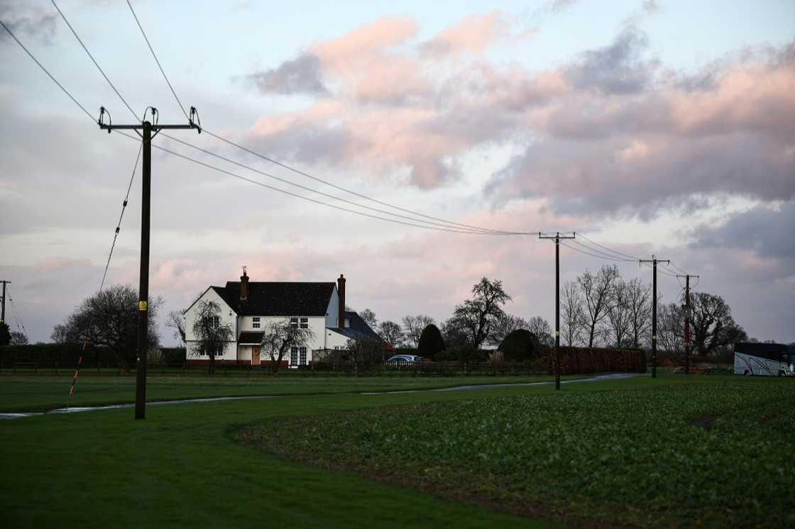 The house and farm of John Stacey, which is the site of a proposed new National Grid electricity pylon route The house and farm of John Stacey, which is the site of a proposed new National Grid electricity pylon route