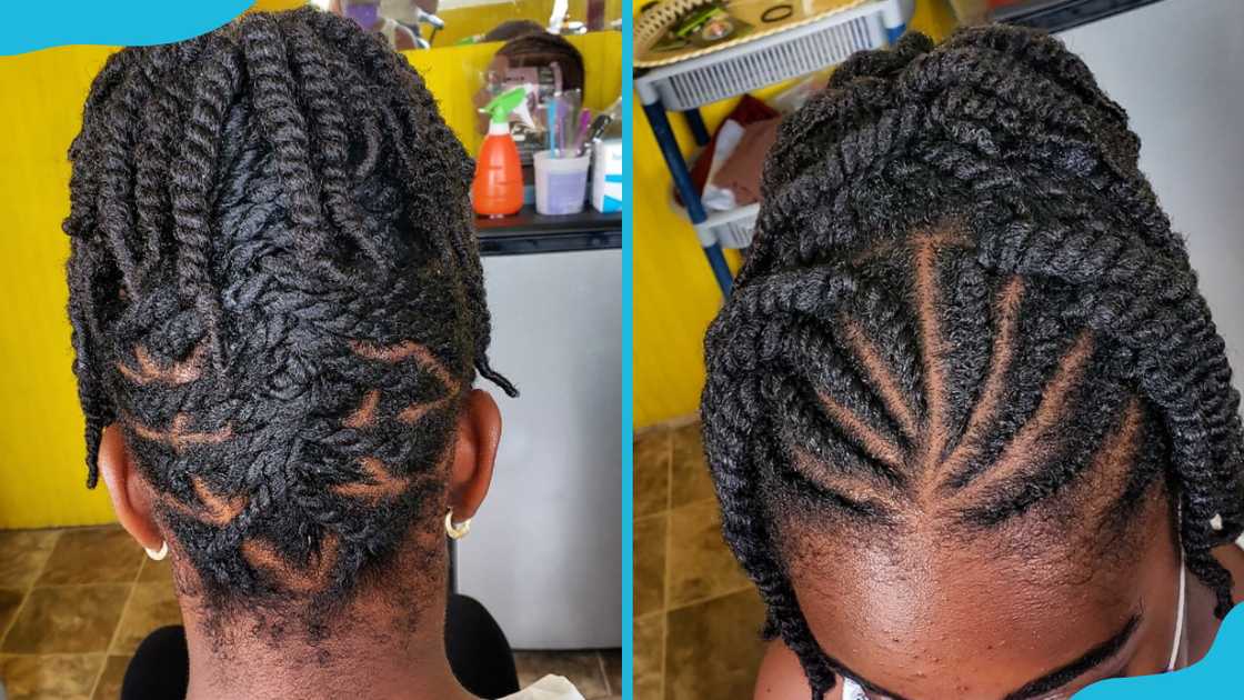 Twist and braid ponytail