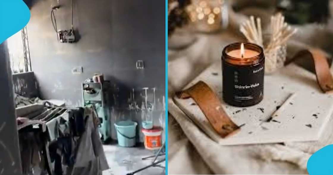 Scented candle, serious damage, fire outbreak, Ghanaian lady apartment, scented candle fire outbreak, Ghana National Fire Service, candle fire incident Scented candle, serious damage, fire outbreak, Ghanaian lady apartment, scented candle fire outbreak, Ghana National Fire Service, candle fire incident