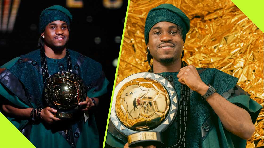 Ademola Lookman at the CAF awards ceremony Ademola Lookman at the CAF awards ceremony