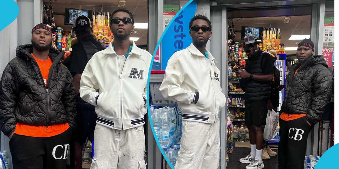 Ghana's King Promise and Nigeria's Omah Lay in London Ghana's King Promise and Nigeria's Omah Lay in London