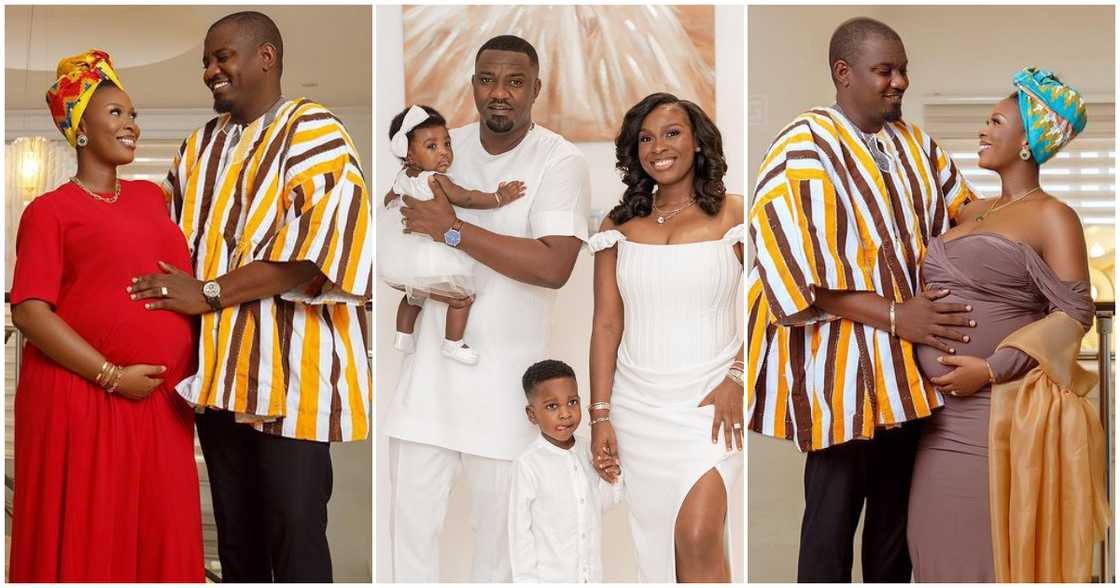 John Dumelo's wife and their daughter John Dumelo's wife and their daughter