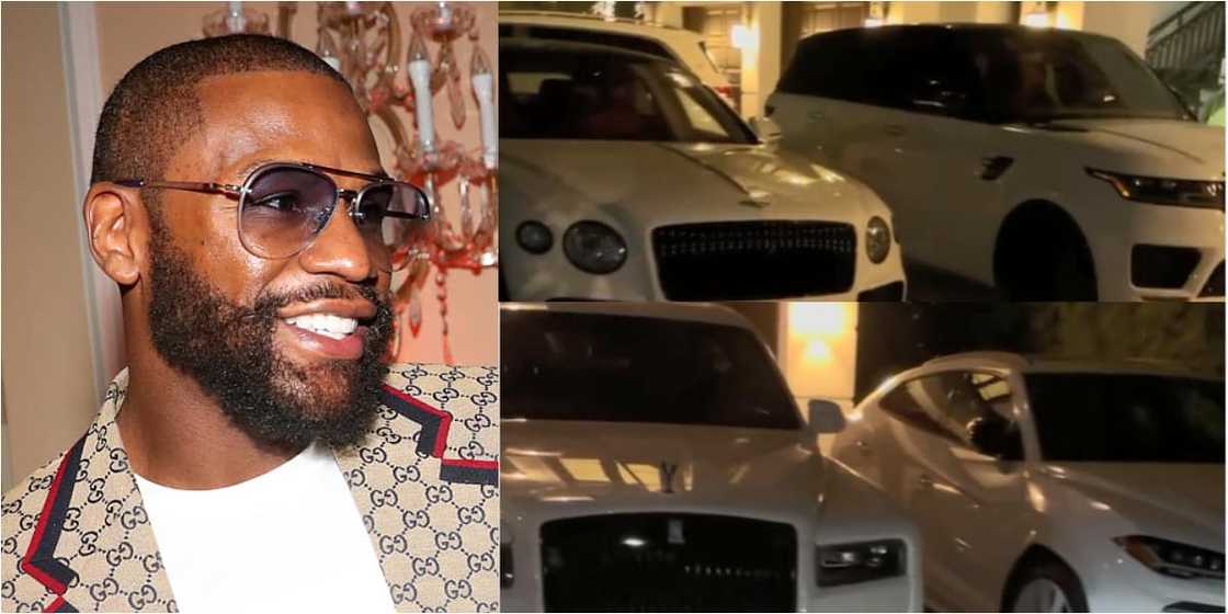 7 toys for 7 days, 8 security men - Mayweather showoff exotic cars, guards 7 toys for 7 days, 8 security men - Mayweather showoff exotic cars, guards