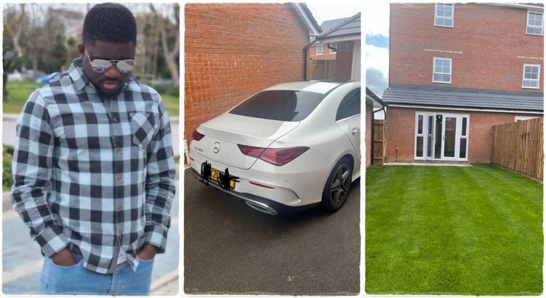 Man living in the UK shows off his car and house. Man living in the UK shows off his car and house.