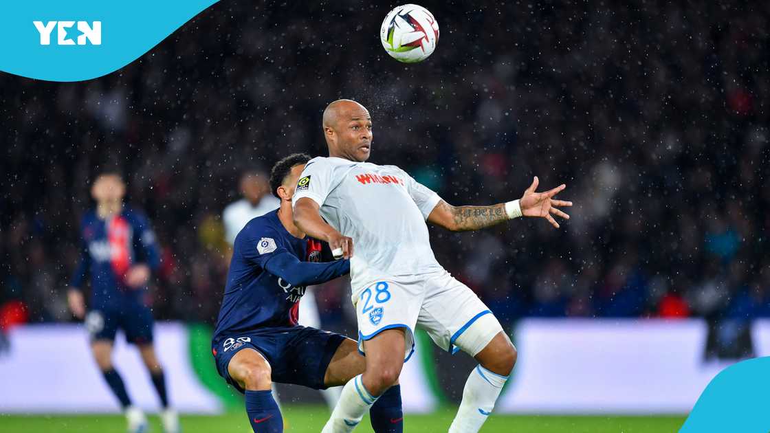 Andre Ayew, Ayew scores header, Ayew's goal at Nania, Ayew's goal against Germany, 2014 FIFA World Cup, Nania FC, Black Stars, Le Havre, Hearts of Oak.