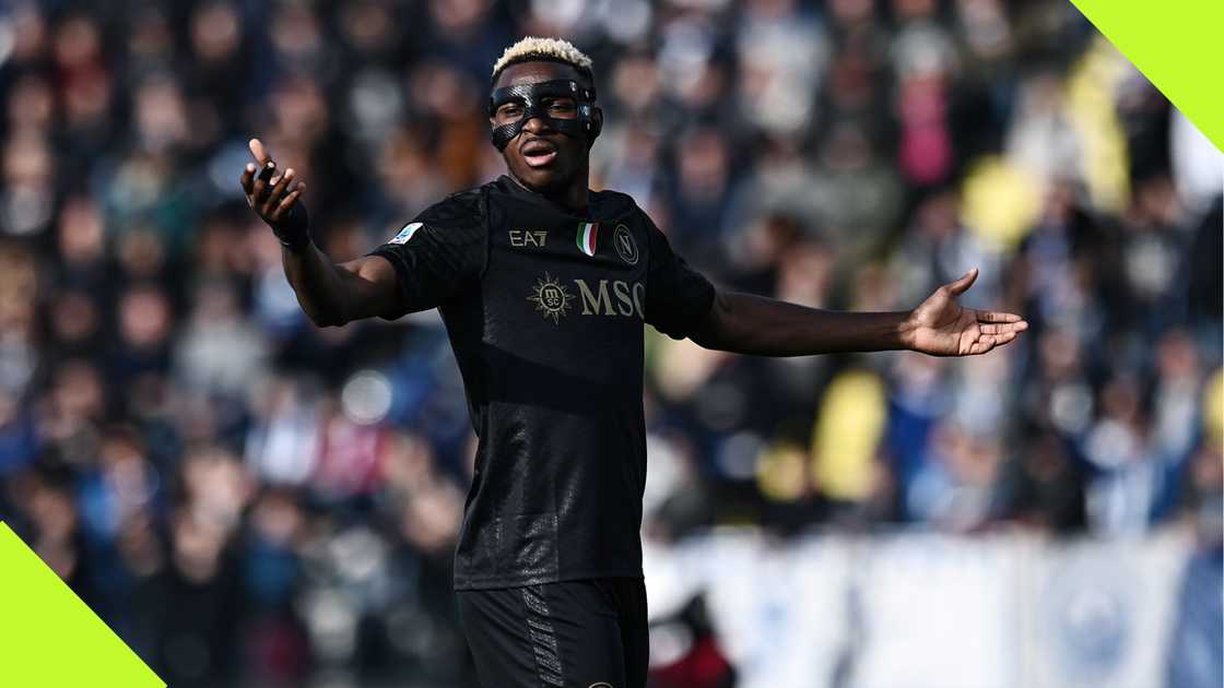 Victor Osimhen during a Serie A match for Napoli.