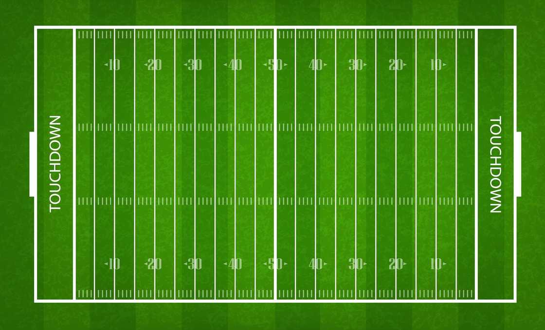 An American football field