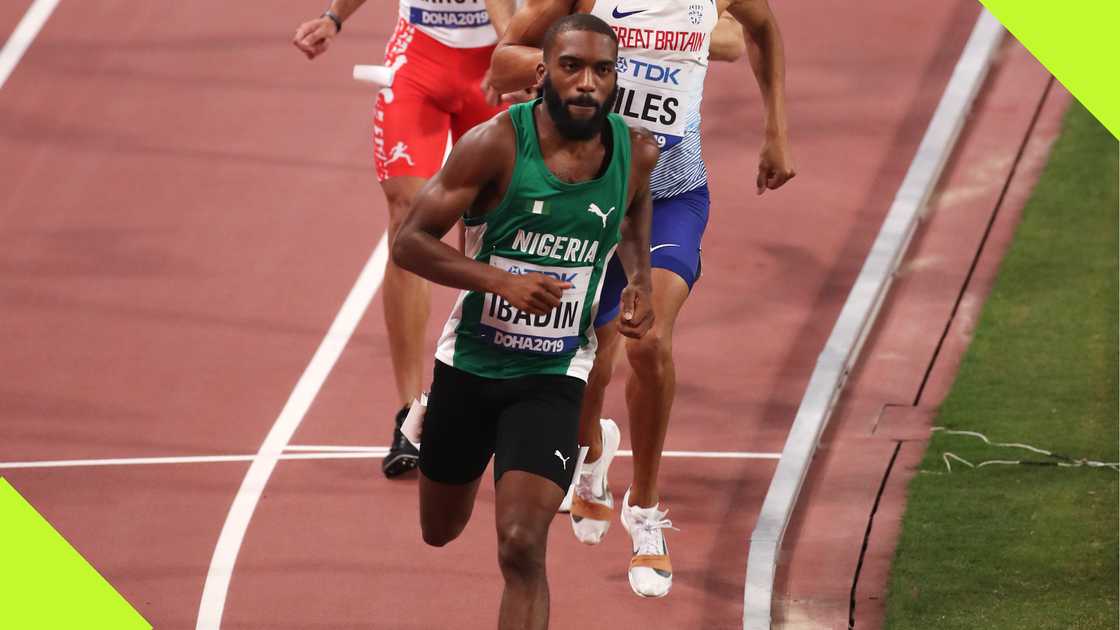 Edose Ibadin at the World Athletics Championship in 2019.