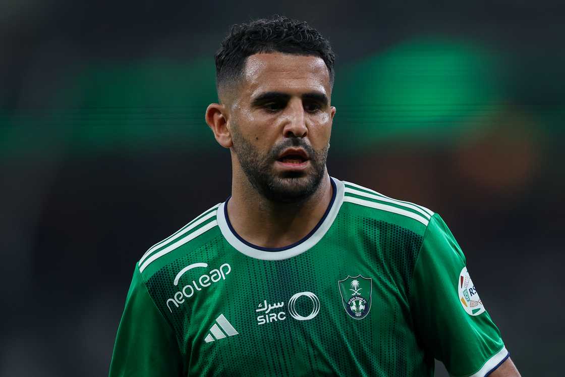 Riyad Mahrez of Al Ahli looks on during the Saudi Pro League match Riyad Mahrez of Al Ahli looks on during the Saudi Pro League match