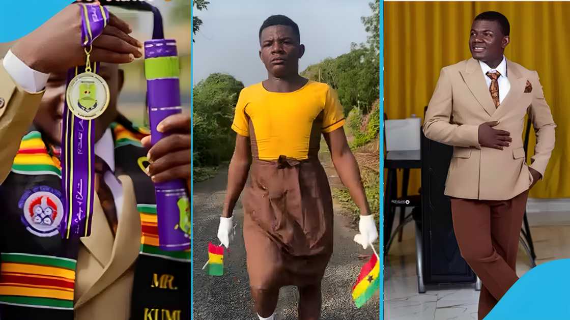 Comedian Supply graduation, Comedian Supply, Clement Kumi, Methodist College of Education, Supply graduates with degree, B.Ed. in JHS Education, Ghanaian comedian