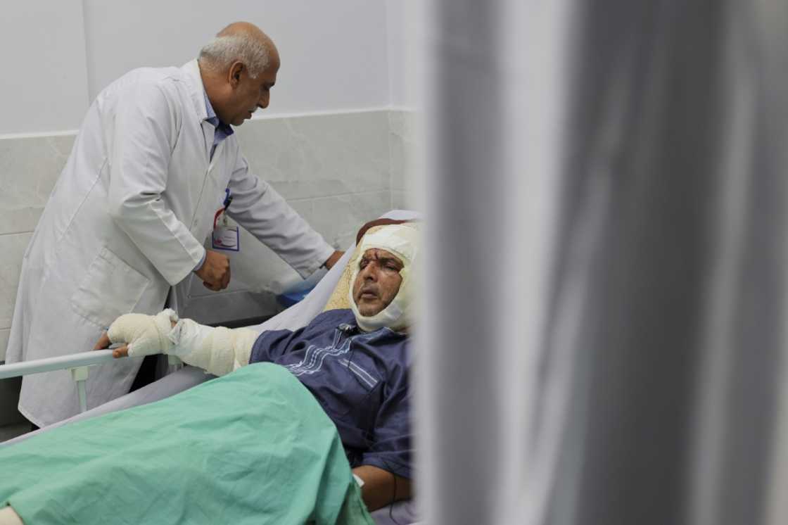 Attia al-Sawafiri suffered burn injuries trying to unblock his drains -- a common problem in Gaza Attia al-Sawafiri suffered burn injuries trying to unblock his drains -- a common problem in Gaza