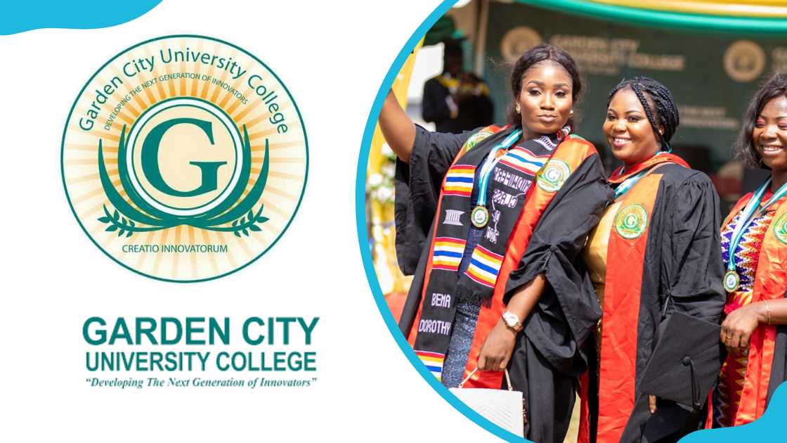 The GCUC logo and GCUC graduands on their big day