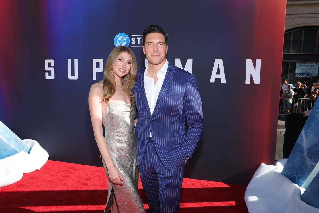 Amanda Dubin and Will Reeve at the Los Angeles Premiere of Warner Bros. "Superman".