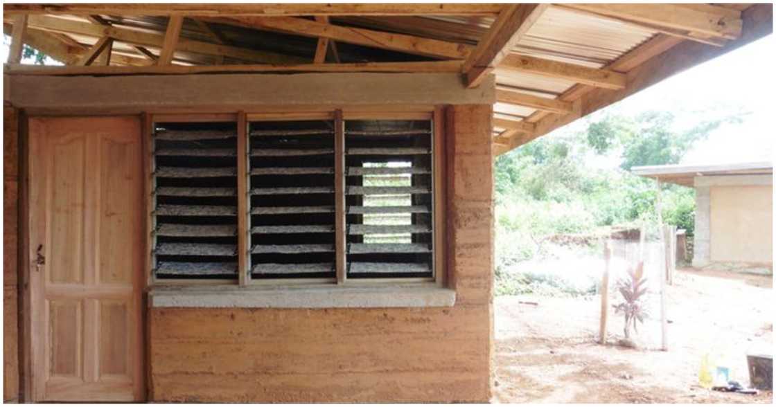 A close-up view of the Nkabom house A close-up view of the Nkabom house