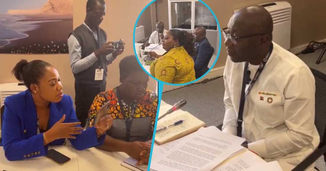 Photos of Ken Ofori-Atta and the Ghanaian press. Photos of Ken Ofori-Atta and the Ghanaian press.