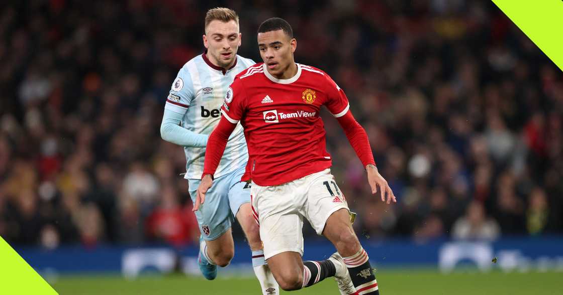 Mason Greenwood in action for Manchester United.