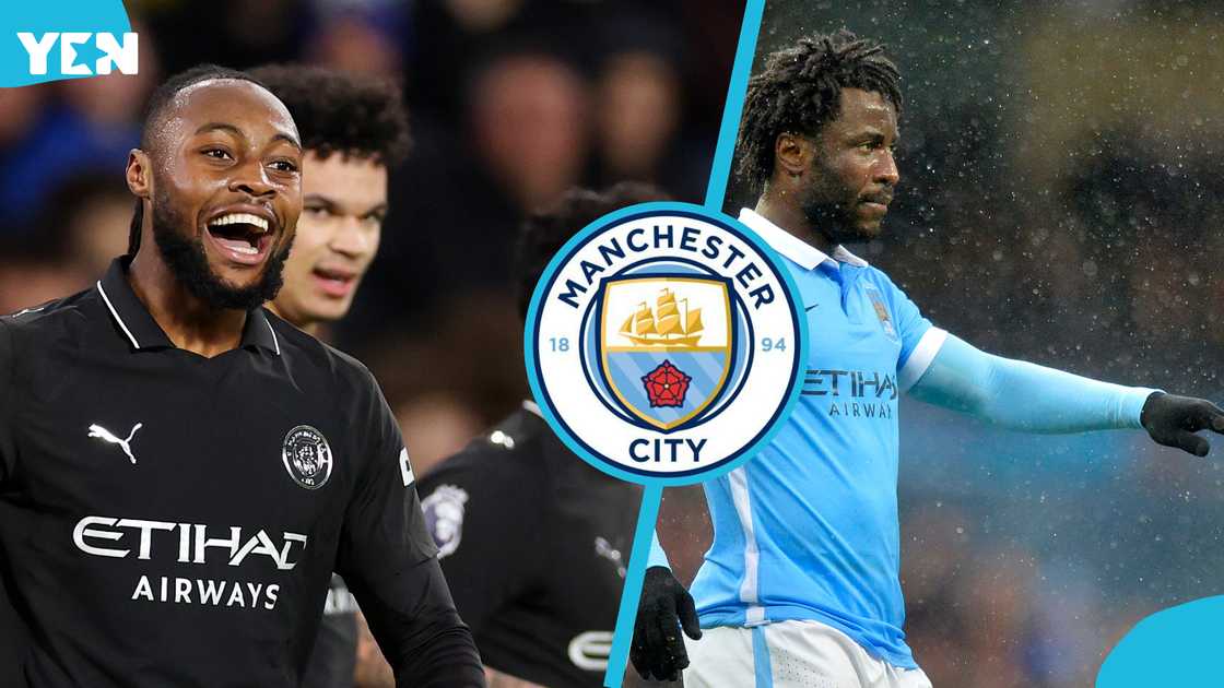 Antoine Semenyo, Semenyo Manchester City, Wilfried Bony, Man City African scorers, Premier League goal record, EPL 2025/26, Manchester City forwards, Semenyo goals, Ghana footballers, Black Stars, Man City goal involvement, EPL African players
