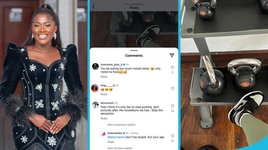 Fella Makafui, Simply Snatched, gym photos, social media trolls, Medikal Fella Makafui, Simply Snatched, gym photos, social media trolls, Medikal