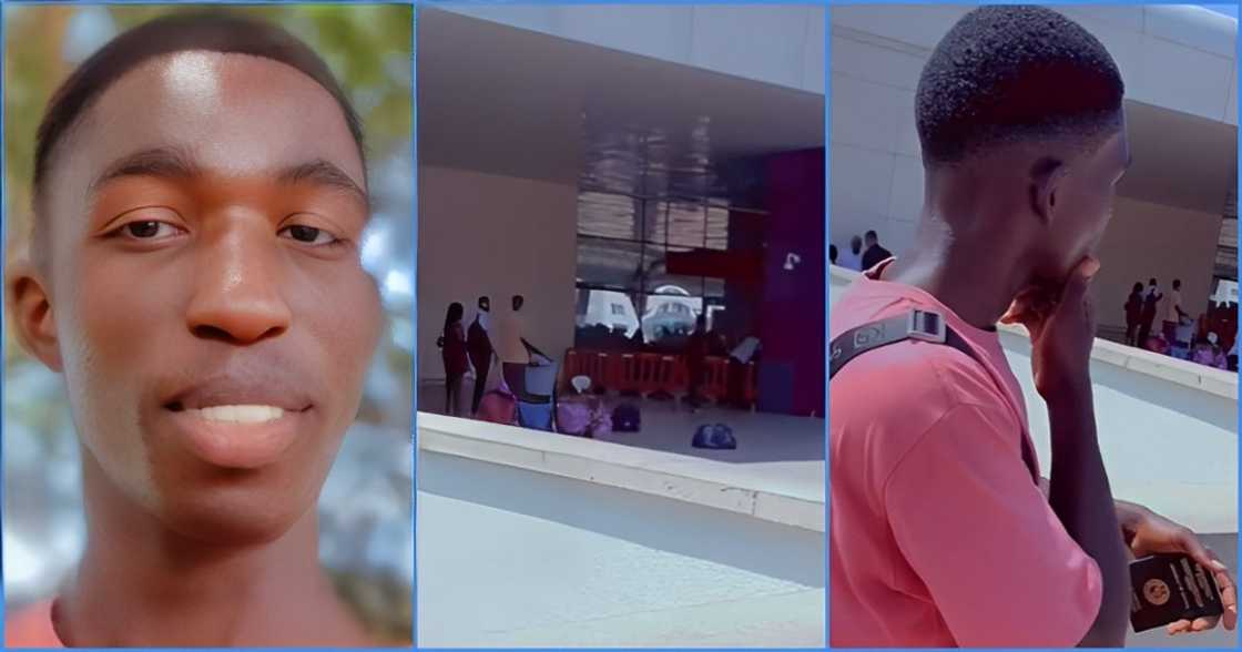 Ghanaian man gets emotional as he takes passport to airport Ghanaian man gets emotional as he takes passport to airport