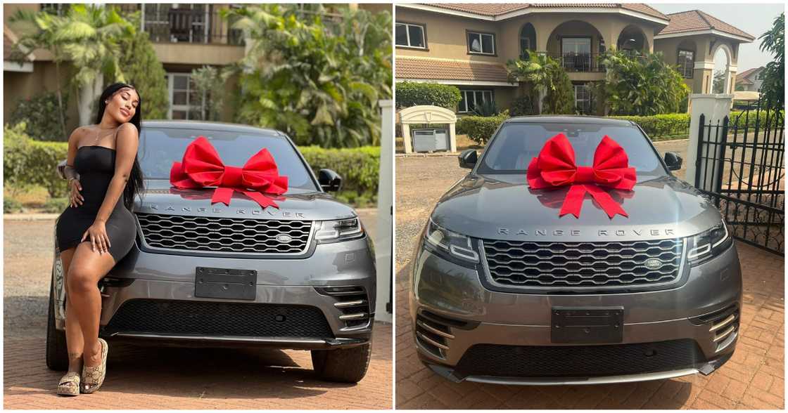 Fantana posing with her Range Rover Fantana posing with her Range Rover
