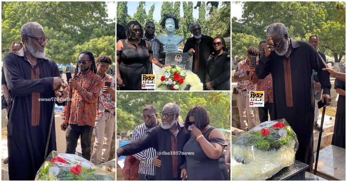 Ebony Reigns' family at her graveyard Ebony Reigns' family at her graveyard