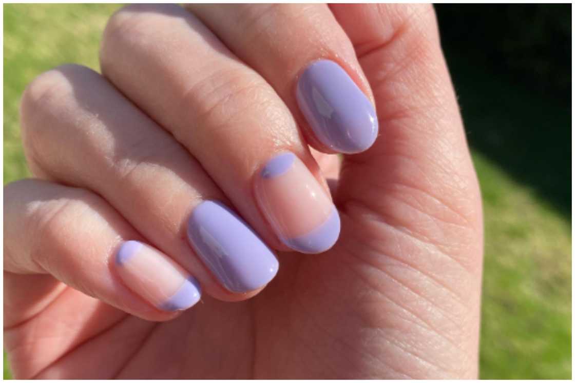 Lavender negative space